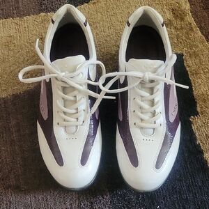 Ecco White and Purple Athletic Shoes